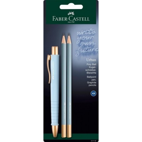 FABER-CASTELL Set d\'criture POLY BALL URBAN, bleu ciel