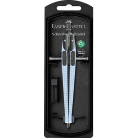 FABER-CASTELL Compas rglage rapide GRIP, bleu ciel
