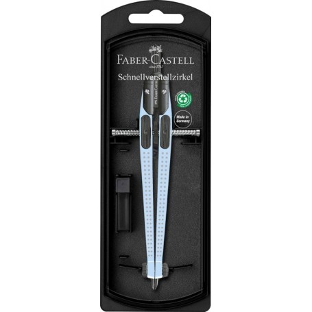 FABER-CASTELL Compas rglage rapide GRIP, bleu ciel