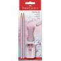 FABER-CASTELL Kit d\'criture GRIP SPARKLE, ros