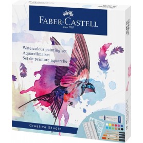 FABER-CASTELL Kit d\'aquarelle, 18 pices