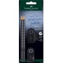FABER-CASTELL Kit d\'criture GRIP SPARKLE, noir