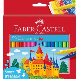 FABER-CASTELL Feutre CASTLE, tui carton de 36