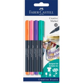 FABER-CASTELL Creative Marker, blister de 4