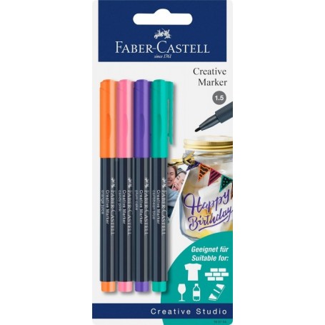FABER-CASTELL Creative Marker, blister de 4
