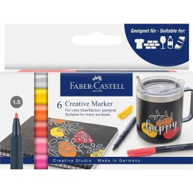 FABER-CASTELL Creative Marker, tui de 6 \"Summer breeze\"