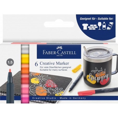FABER-CASTELL Creative Marker, tui de 6 \"Summer breeze\"