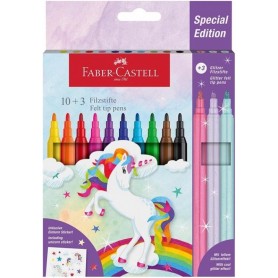 FABER-CASTELL Feutre licorne, tui carton 10+3
