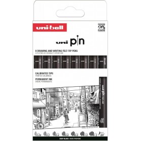 uni-ball Feutre technique PIN ASP011, set de 8