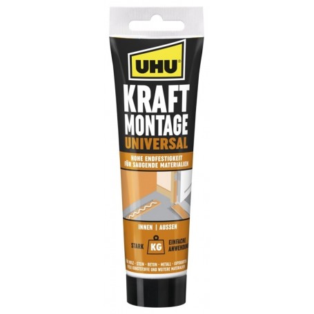 UHU Colle de montage KRAFT UNIVERSAL, tube de 200 g, blanc