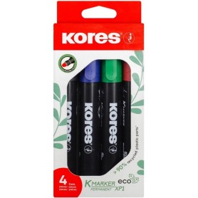 Kores Marqueur permanent \"ECO XP1\", pointe ronce, tui