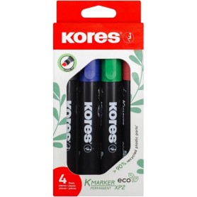 Kores Marqueur permanent \"ECO XP2\", pointe biseaute, tui