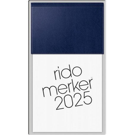 rido id Tischkalender \"Merker Miradur\", 2025, dunkelblau