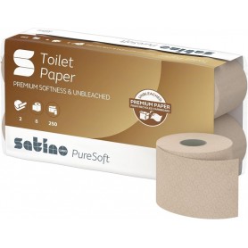 satino by wepa Papier toilette PureSoft, 2 couches, marron