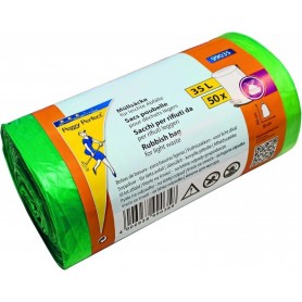 Peggy Perfect Sac poubelle HDPE, 35 litres, vert