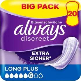 always discreet Serviette pour fuites urinaires Plus Long