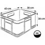 keeeper Caisse de rangement Euro-Box XL \"bruno eco\",