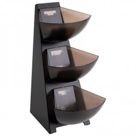 APS Distributeur portions MULTI-RACK, 3 tages, inox, noir