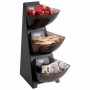 APS Distributeur portions MULTI-RACK, 3 tages, inox, noir