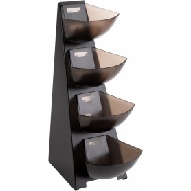 APS Distributeur portions MULTI RACK, 4 ages, inox, noir
