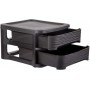 EDA Module de classement STONE, 2 tiroirs, PP, noir