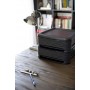 EDA Module de classement STONE, 2 tiroirs, PP, noir