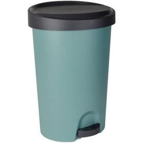 EDA Poubelle pdale Stepy, 27 litres, PP, vert eucalyptus