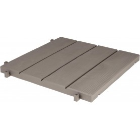 EDA Dalle de sol imitation bois, (L)384 mm, plastique, taupe