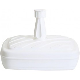 EDA Pied de parasol, plastique, carr, 420 mm, blanc