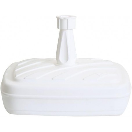 EDA Pied de parasol, plastique, carr, 420 mm, blanc