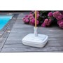 EDA Pied de parasol, plastique, carr, 420 mm, blanc