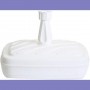 EDA Pied de parasol, plastique, carr, 420 mm, blanc