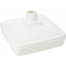 EDA Pied de parasol, plastique, carr, (L)565 mm, blanc