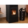 EDA Bac pour granuls de bois, 38 litres, noir