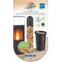 EDA Bac pour granuls de bois, 38 litres, noir
