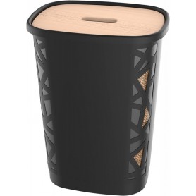 EDA Bac pour granuls de bois, 70 litres, noir