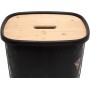 EDA Bac pour granuls de bois, 70 litres, noir