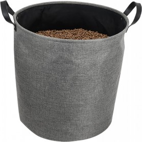 EDA Sac pour granuls de bois, feutre, 60 litres, gris fonc