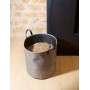 EDA Sac pour granuls de bois, feutre, 60 litres, gris fonc