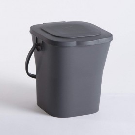 EDA Poubelle compost, 6 litres, anthracite