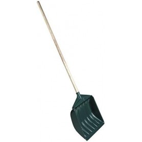 EDA Pelle neige avec manche en bois, largeur: 460 mm, vert