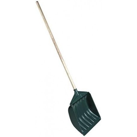 EDA Pelle neige avec manche en bois, largeur: 460 mm, vert