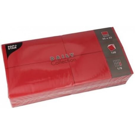 PAPSTAR Serviette bistrot, 320 x 320 mm, 3 couches, bordeaux