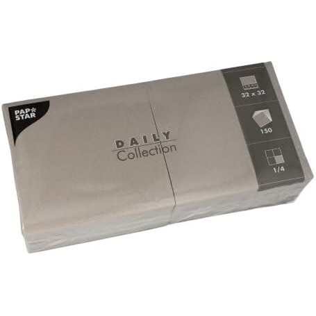 PAPSTAR Serviettes, 320 x 320 mm, 3 couches, gris