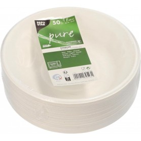 PAPSTAR Assiette en canne sucre \"pure\", carr, 260 x 260