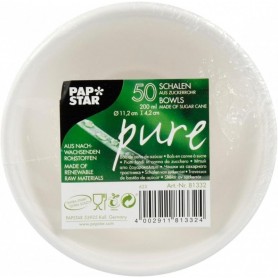 PAPSTAR Coupelle en canne sucre \"pure\", 200 ml, blanc