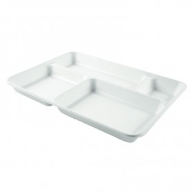 NATURE Star Plateau repas en canne sucre, 4 compartiments