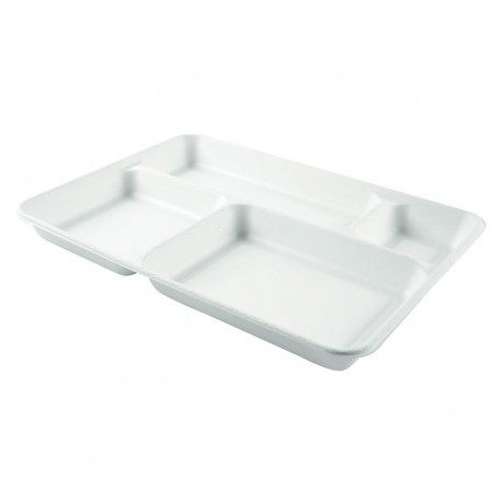 NATURE Star Plateau repas en canne sucre, 4 compartiments
