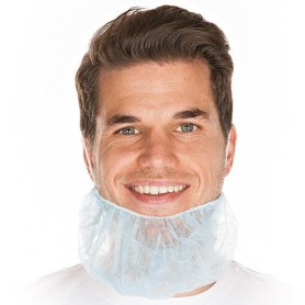 HYGOSTAR Couvre-barbe en PP non tiss, taille unique, bleu