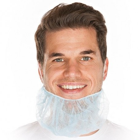 HYGOSTAR Couvre-barbe en PP non tiss, taille unique, bleu